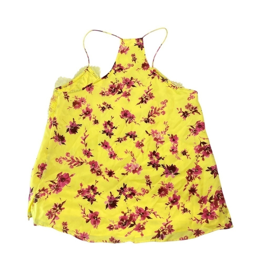 CAMI NYC Racer Camisole Silk Hibiscus Yellow and Purple Size Small- NWT - Picture 4 of 9